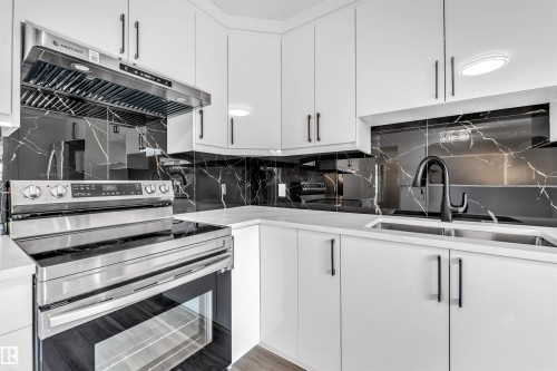 3508 84 Street, Edmonton, AB - Indoor Photo Showing Kitchen With Double Sink