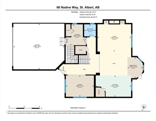 View of home floor plan - 66 Nadine Way, St. Albert, AB - Other