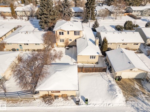 Snowy aerial view with a residential view - 11435 37A Avenue, Edmonton, AB - Outdoor