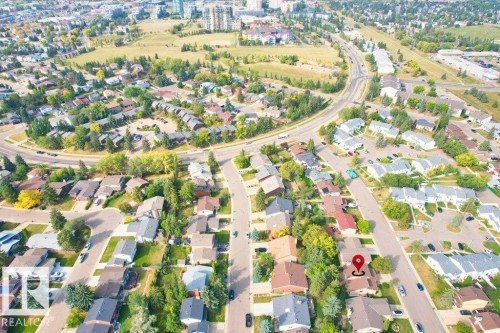 Aerial overview of property's location with nearby suburban area - 10429 28A Avenue, Edmonton, AB - Outdoor With View