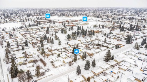 View of snowy aerial view - 8908 130 Avenue Nw, Edmonton, AB - Outdoor With View