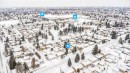 View of snowy aerial view - 8908 130 Avenue Nw, Edmonton, AB  - Outdoor With View 