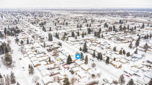 View of snowy aerial view - 8908 130 Avenue Nw, Edmonton, AB - Outdoor With View
