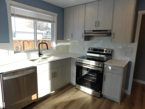12112 150 Avenue, Edmonton, AB - Indoor Photo Showing Kitchen With Double Sink With Upgraded Kitchen
