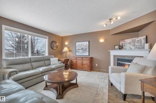 5 Elbow Place, St. Albert, AB - Indoor Photo Showing Living Room With Fireplace