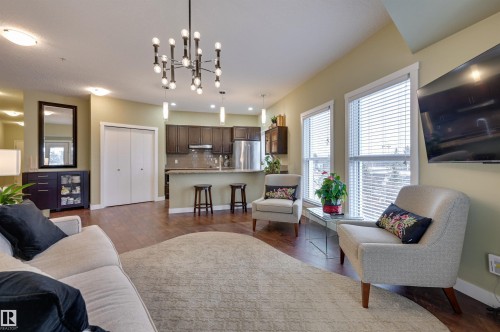 405 10126 144 Street, Edmonton, AB - Indoor Photo Showing Living Room