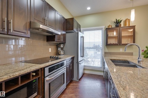 405 10126 144 Street, Edmonton, AB - Indoor Photo Showing Kitchen With Double Sink With Upgraded Kitchen
