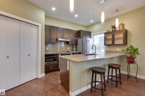 405 10126 144 Street, Edmonton, AB - Indoor Photo Showing Kitchen With Upgraded Kitchen