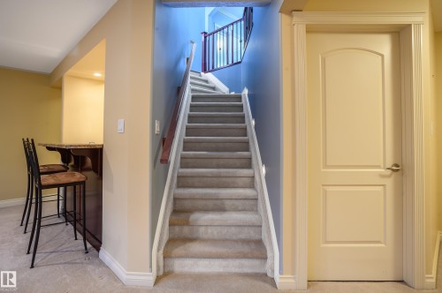 Stairway featuring carpet floors and recessed lighting - 48 Fairway Point(E), Spruce Grove, AB - Indoor Photo Showing Other Room