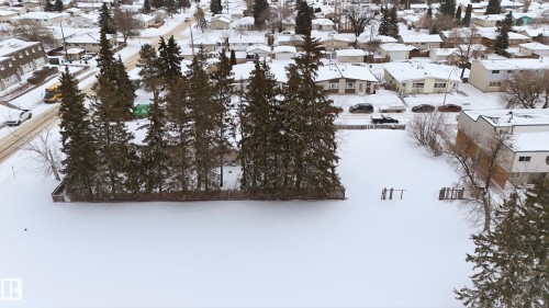 Snowy aerial view with a residential view - 13908 64 Street, Edmonton, AB 