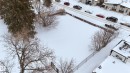 View of snowy aerial view - 13908 64 Street, Edmonton, AB 