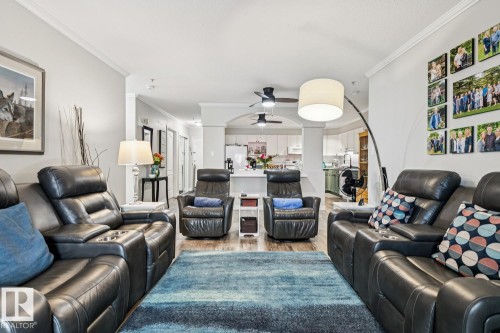 110 8315 83 Street Nw, Edmonton, AB - Indoor Photo Showing Living Room