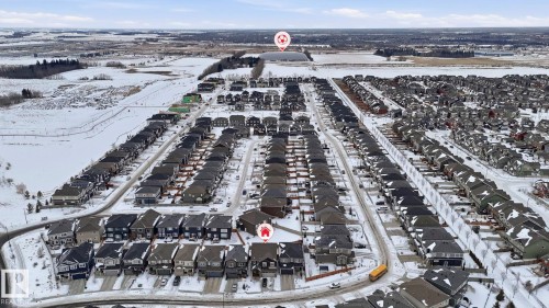 View of snowy aerial view - 8320 Mayday Link Sw, Edmonton, AB - Outdoor With View