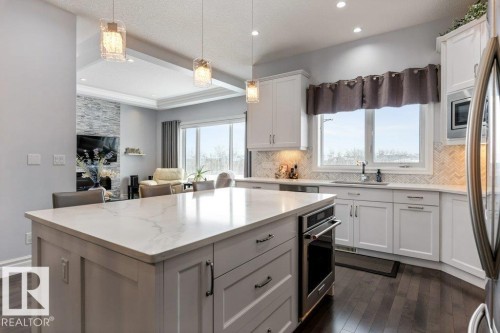 3698 Hummingbird Way, Edmonton, AB - Indoor Photo Showing Kitchen With Upgraded Kitchen