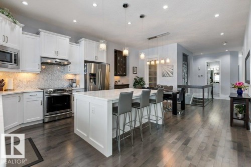 3698 Hummingbird Way, Edmonton, AB - Indoor Photo Showing Kitchen With Upgraded Kitchen