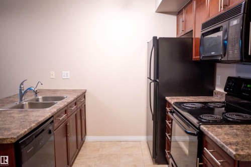 207 6925 199 Street, Edmonton, AB - Indoor Photo Showing Kitchen With Double Sink