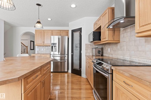 170 Galland Crescent, Edmonton, AB - Indoor Photo Showing Kitchen With Stainless Steel Kitchen