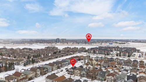 Aerial perspective of suburban area - 7804 Schmid Place, Edmonton, AB - Outdoor With View