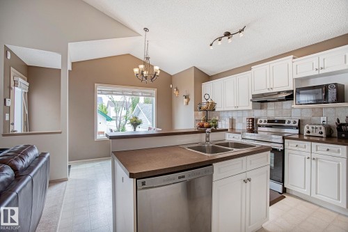 1825 Tufford Way, Edmonton, AB - Indoor Photo Showing Kitchen With Double Sink
