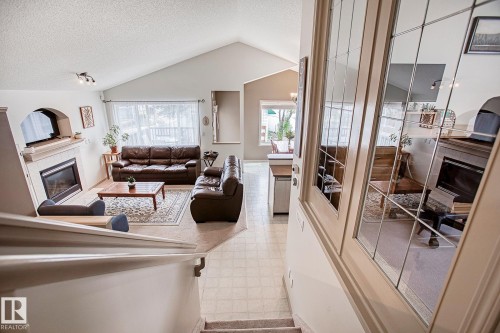 1825 Tufford Way, Edmonton, AB - Indoor Photo Showing Living Room With Fireplace