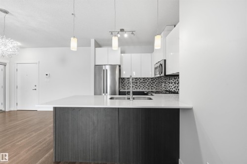 106 812 Welsh Drive, Edmonton, AB - Indoor Photo Showing Kitchen With Double Sink With Upgraded Kitchen