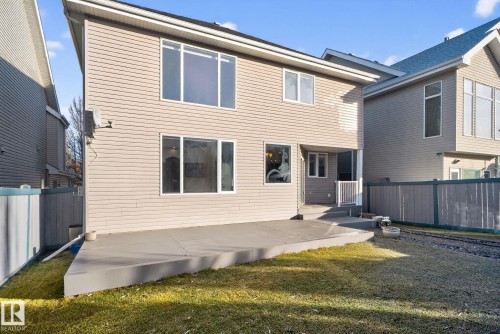 Rear view of house with a patio area - 613 Stewart Crescent, Edmonton, AB - Outdoor With Exterior