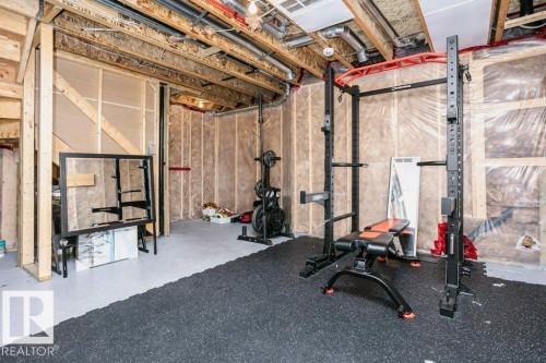 View of workout area - 6710 Cardinal Road, Edmonton, AB - Indoor Photo Showing Basement