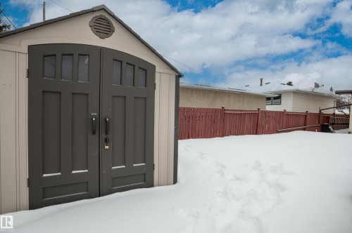 View of snow covered structure - 13420 113A St, Edmonton, AB - Outdoor With Exterior