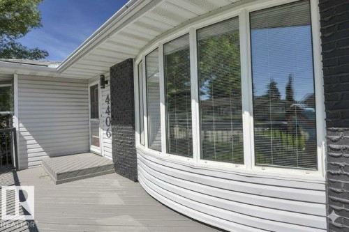 View of wooden terrace - 4406 39 Ave, Leduc, AB - Outdoor With Exterior