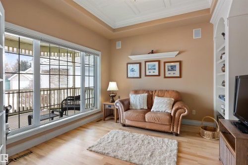 4 Placer Close, St. Albert, AB - Indoor Photo Showing Living Room With Fireplace