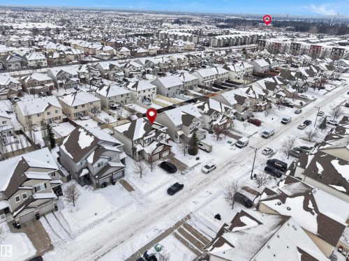 Aerial view of residential area - 1716 64 Street, Edmonton, AB - Outdoor With View