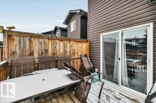 View of wooden terrace - 6485 King Wynd, Edmonton, AB - Outdoor With Deck Patio Veranda With Exterior