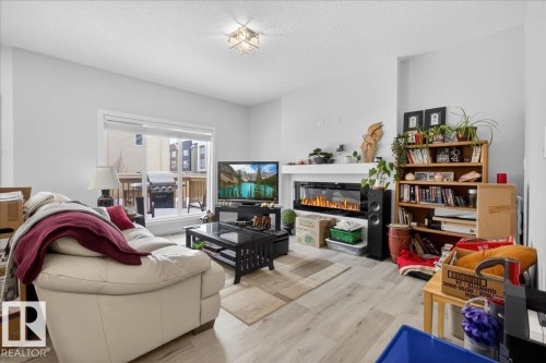 86 Edgefield Way, St. Albert, AB - Indoor Photo Showing Living Room With Fireplace