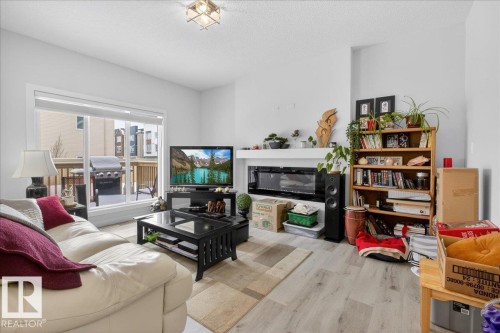86 Edgefield Way, St. Albert, AB - Indoor Photo Showing Living Room With Fireplace