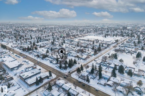 View of snowy aerial view - 10971 157 Street, Edmonton, AB - Outdoor With View