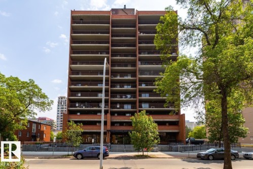 405 9917 110 Street, Edmonton, AB - Outdoor With Balcony With Facade