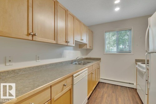 102 2903 Rabbit Hill Road, Edmonton, AB - Indoor Photo Showing Kitchen With Double Sink