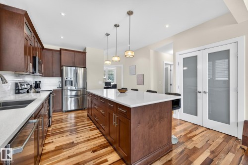 10283 89 Street, Edmonton, AB - Indoor Photo Showing Kitchen With Double Sink With Upgraded Kitchen