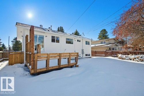 View of snow covered house - 7016 92A Avenue, Edmonton, AB - Outdoor