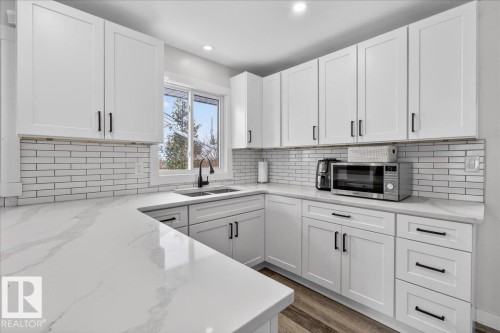 13420 102 Street, Edmonton, AB - Indoor Photo Showing Kitchen With Double Sink With Upgraded Kitchen