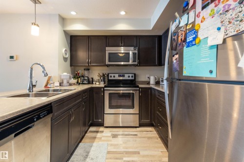109 5029 Edgemont Boulevard, Edmonton, AB - Indoor Photo Showing Kitchen With Double Sink