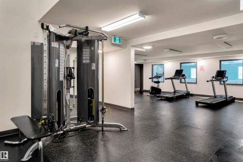 View of gym - 25 11255 31 Avenue, Edmonton, AB - Indoor Photo Showing Gym Room
