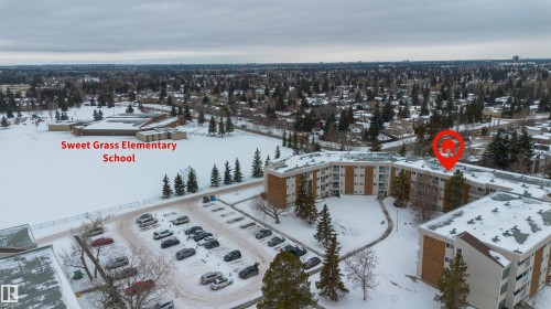 View of snowy aerial view - 25 11255 31 Avenue, Edmonton, AB - Outdoor With View