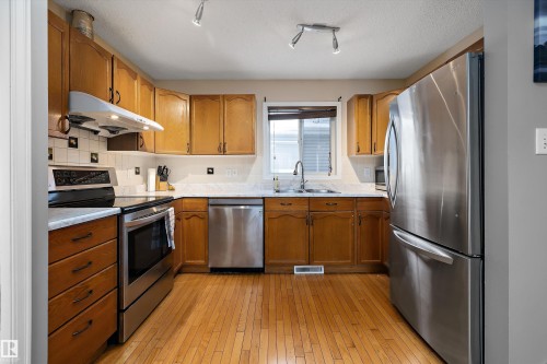 8007 160 Avenue, Edmonton, AB - Indoor Photo Showing Kitchen With Double Sink