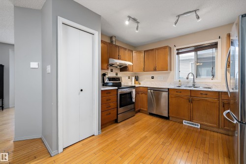 8007 160 Avenue, Edmonton, AB - Indoor Photo Showing Kitchen With Double Sink