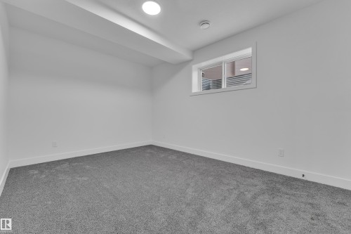 Below grade area featuring carpet floors and baseboards - 215 Basin Court, Leduc, AB - Indoor Photo Showing Other Room