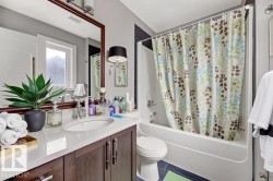 Full bath with vanity and shower / bathtub combination with curtain - 