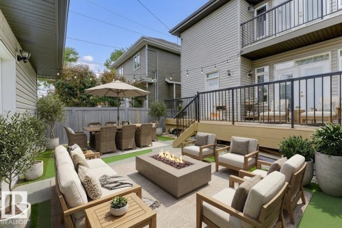 Patio / terrace featuring an outdoor lounge area and a patio - 10806 72 Avenue, Edmonton, AB - Outdoor With Exterior