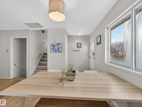 Dining room featuring stairs - 4603 32 Avenue, Edmonton, AB - Indoor