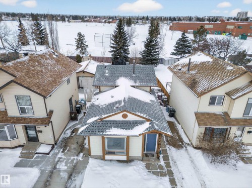 View of snowy aerial view - 4603 32 Avenue, Edmonton, AB - Outdoor